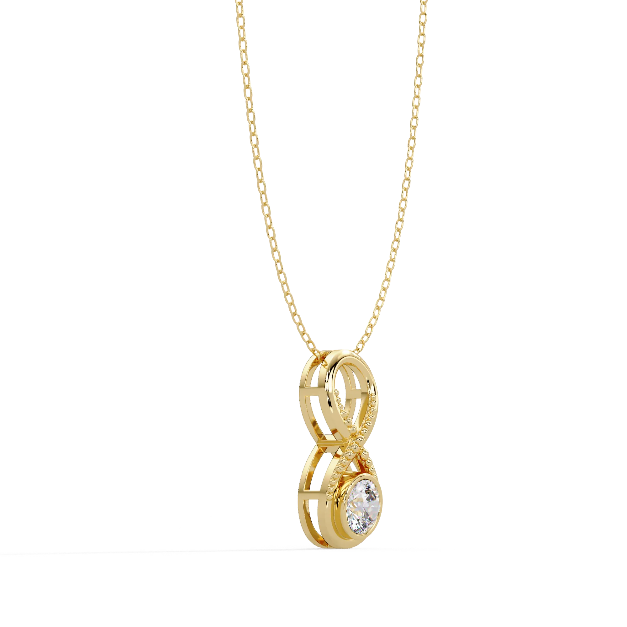 IGI Certified - 0.81 Ct. Lab Grown Diamond (VS/E-F) Double Loop Diamond Pendant