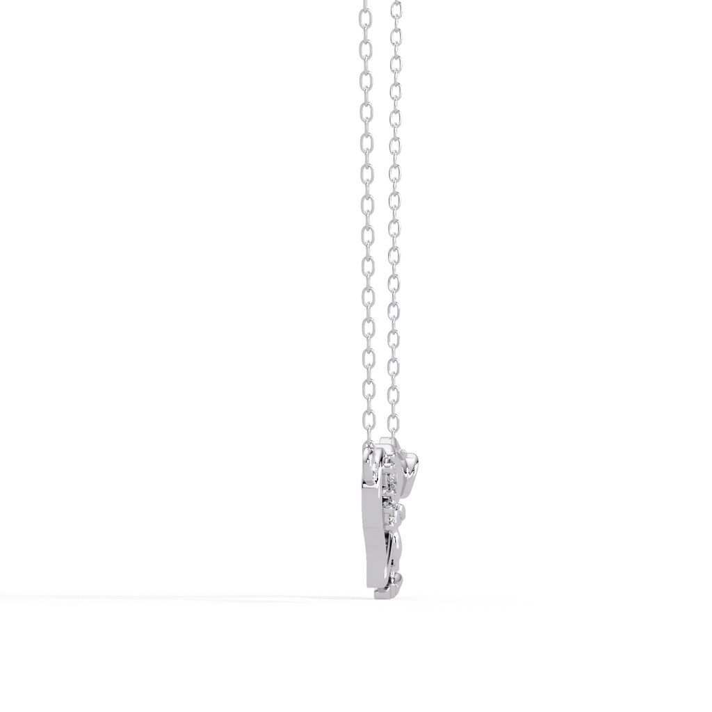 IGI Certified - 0.13 Ct. Lab Grown Diamond (VS/E-F) Sweet Snoopy Hug Necklace