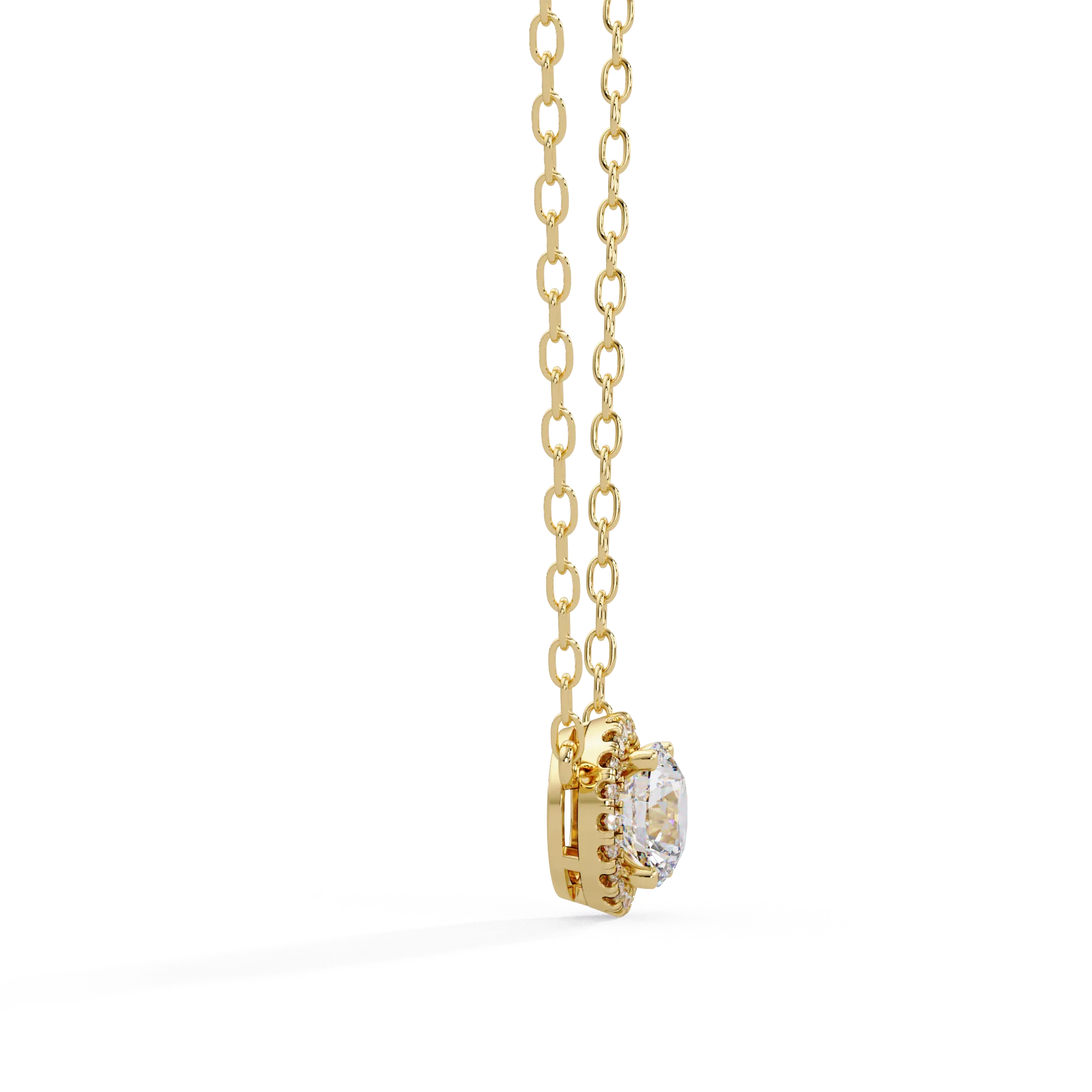 IGI Certified - 2.08 Ct. Lab Grown Diamond (VS/E-F) Golden Radiance Petite Necklace