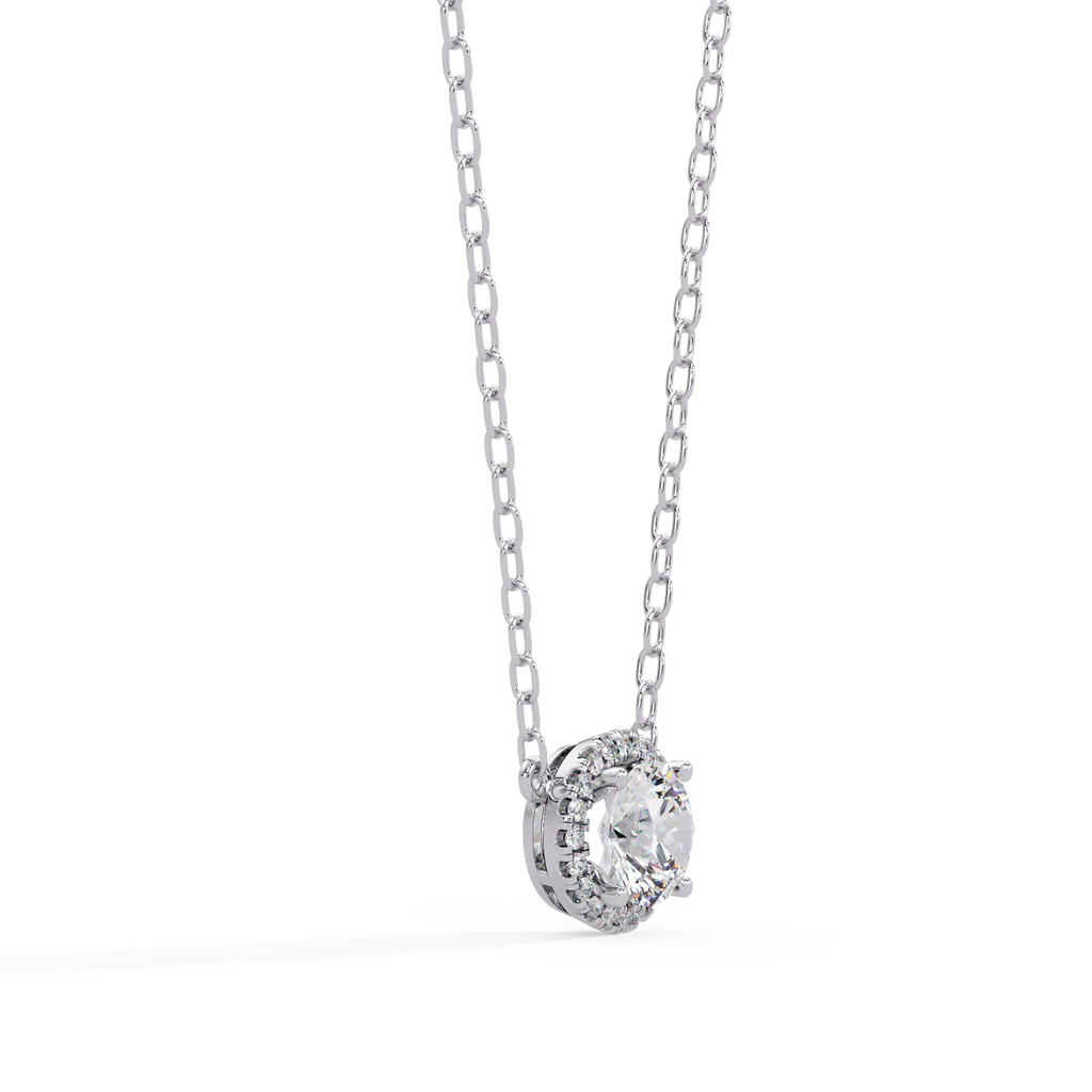 IGI Certified - 2.08 Ct. Lab Grown Diamond (VS/E-F) Golden Radiance Petite Necklace