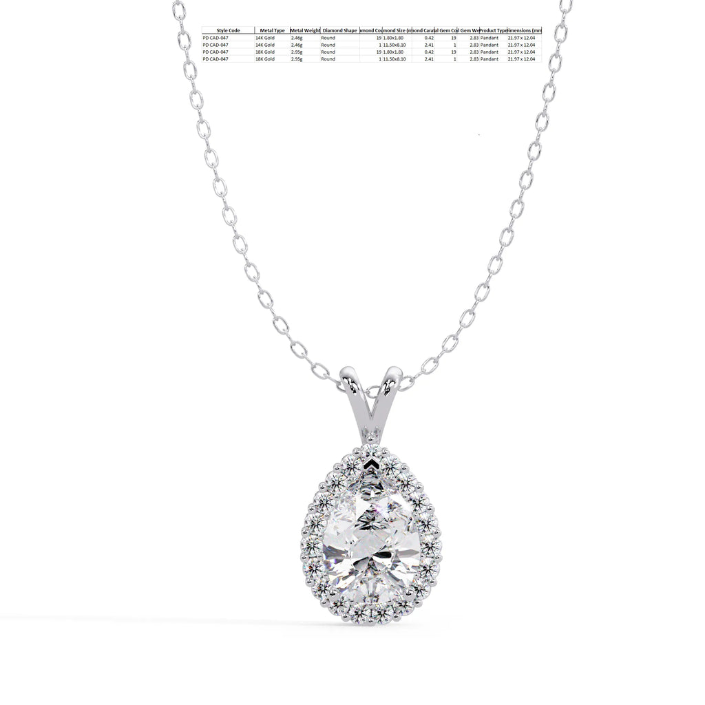 IGI Certified - 2.83 Ct. Lab Grown Diamond (VS/E-F) The Soft-Square Radiance Pendant