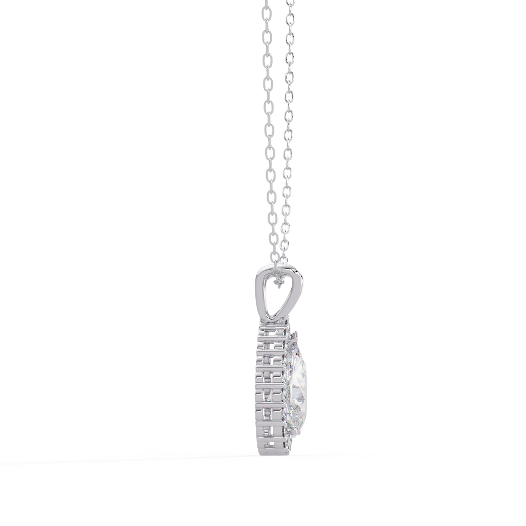 IGI Certified - 2.83 Ct. Lab Grown Diamond (VS/E-F) The Soft-Square Radiance Pendant