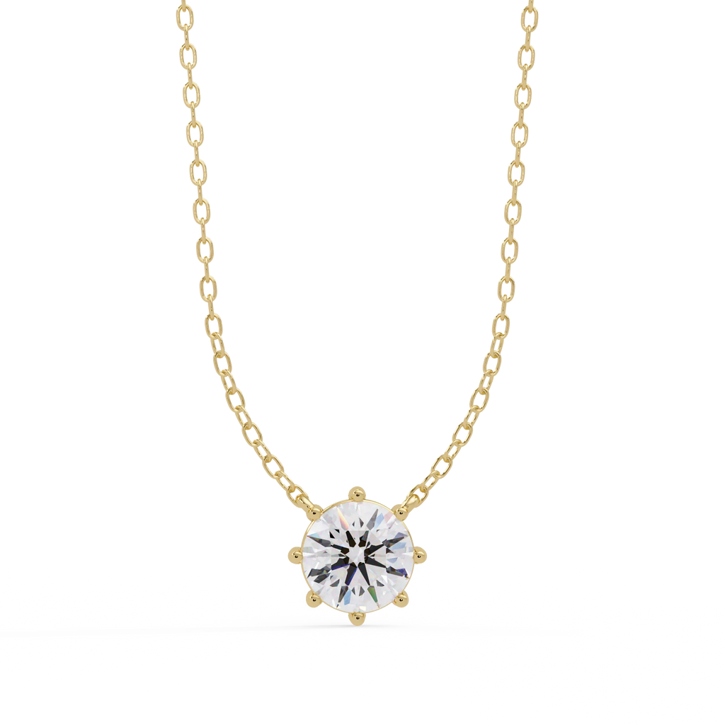 IGI Certified - 0.81 Ct. Lab Grown Diamond (VS/E-F) Timeless Octo-Prong Solitaire Pendant