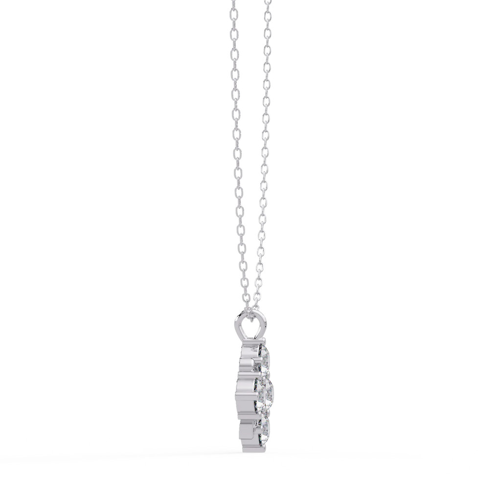 IGI Certified - 1.39 Ct. Lab Grown Diamond (VS/E-F) The Lattice Clover Drop Pendant
