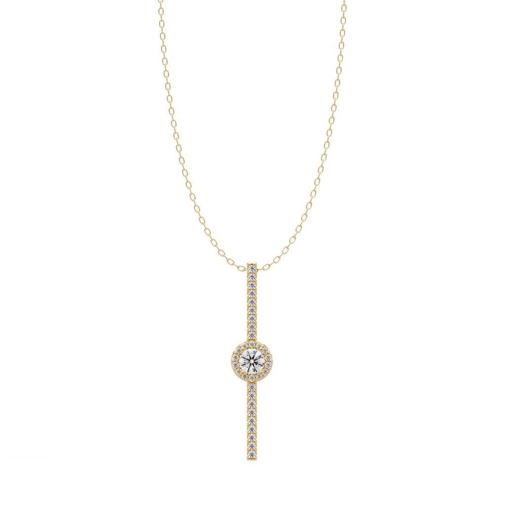 IGI Certified - 0.82 Ct. Lab Grown Diamond (VS/E-F) The Orbit Bezel Pendant