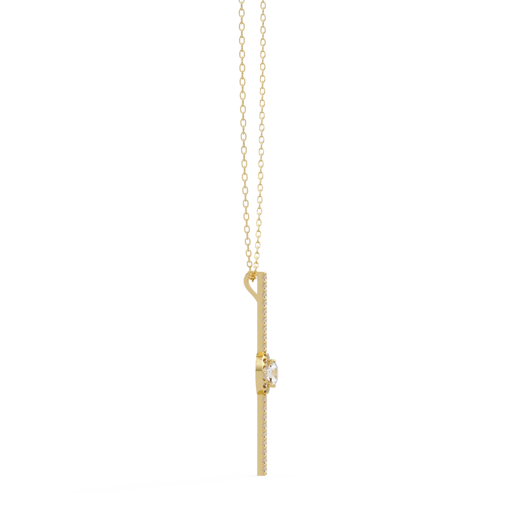 IGI Certified - 0.82 Ct. Lab Grown Diamond (VS/E-F) The Orbit Bezel Pendant