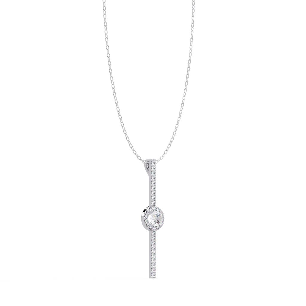 IGI Certified - 0.82 Ct. Lab Grown Diamond (VS/E-F) The Orbit Bezel Pendant