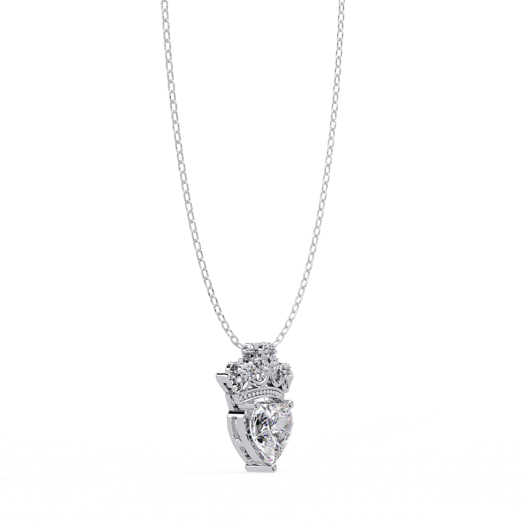 IGI Certified - 0.81 Ct. Lab Grown Diamond (VS/E-F) The Queen of Hearts Pendant