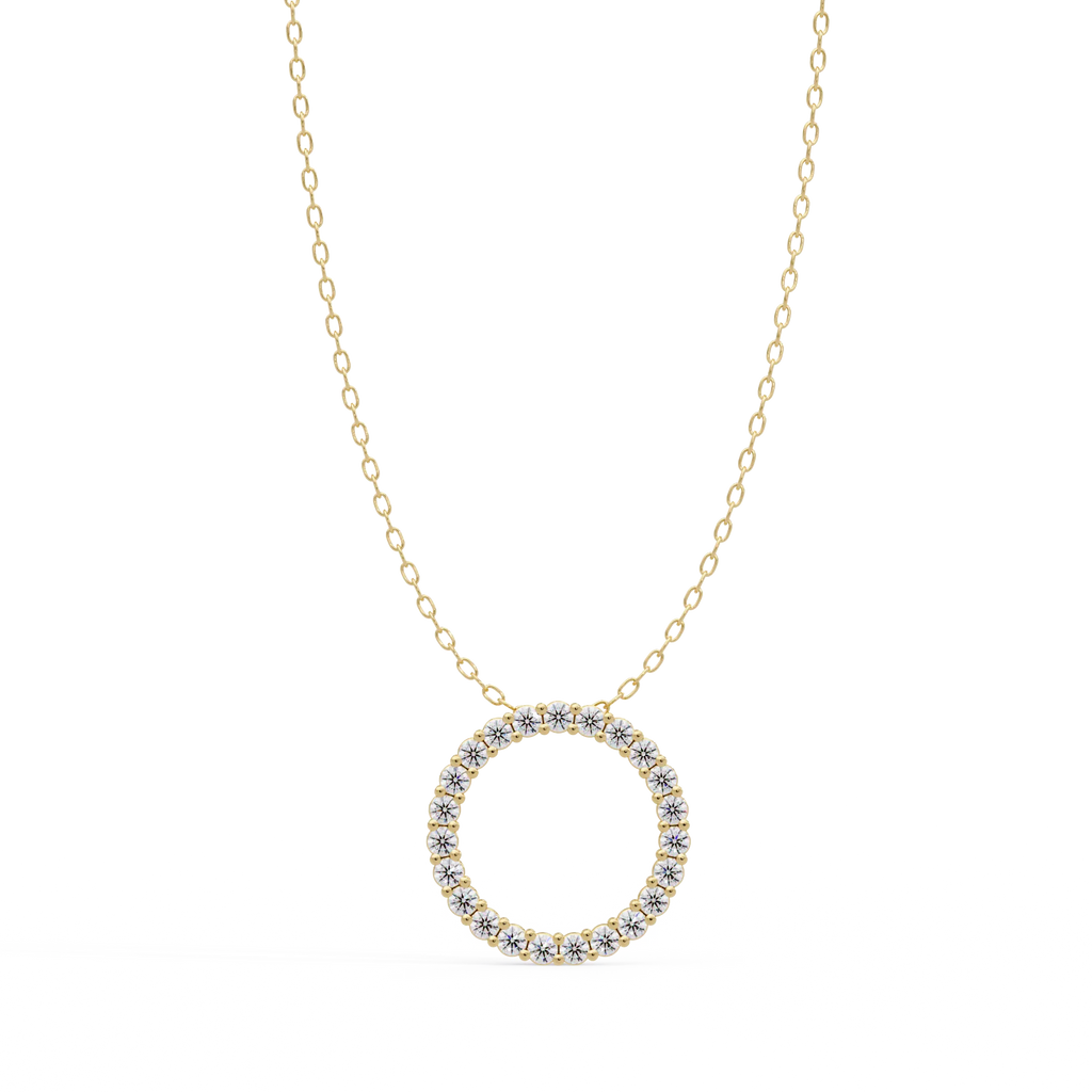 IGI Certified - 0.81 Ct. Lab Grown Diamond (VS/E-F) The Unity Circle Pendant