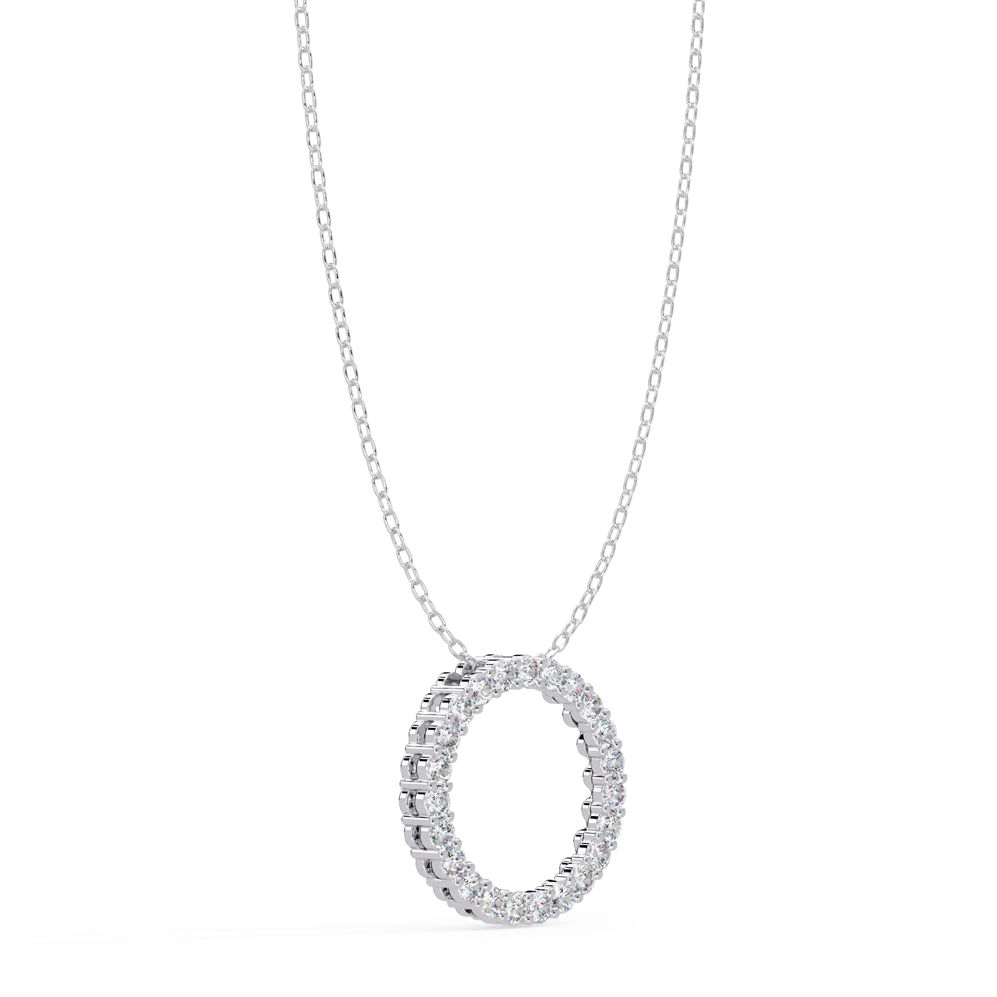 IGI Certified - 0.81 Ct. Lab Grown Diamond (VS/E-F) The Unity Circle Pendant