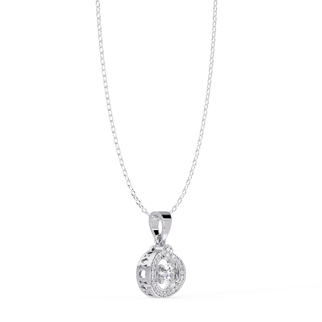 IGI Certified - 0.48 Ct. Lab Grown Diamond (VS/E-F) The Compass of My Heart Pendant