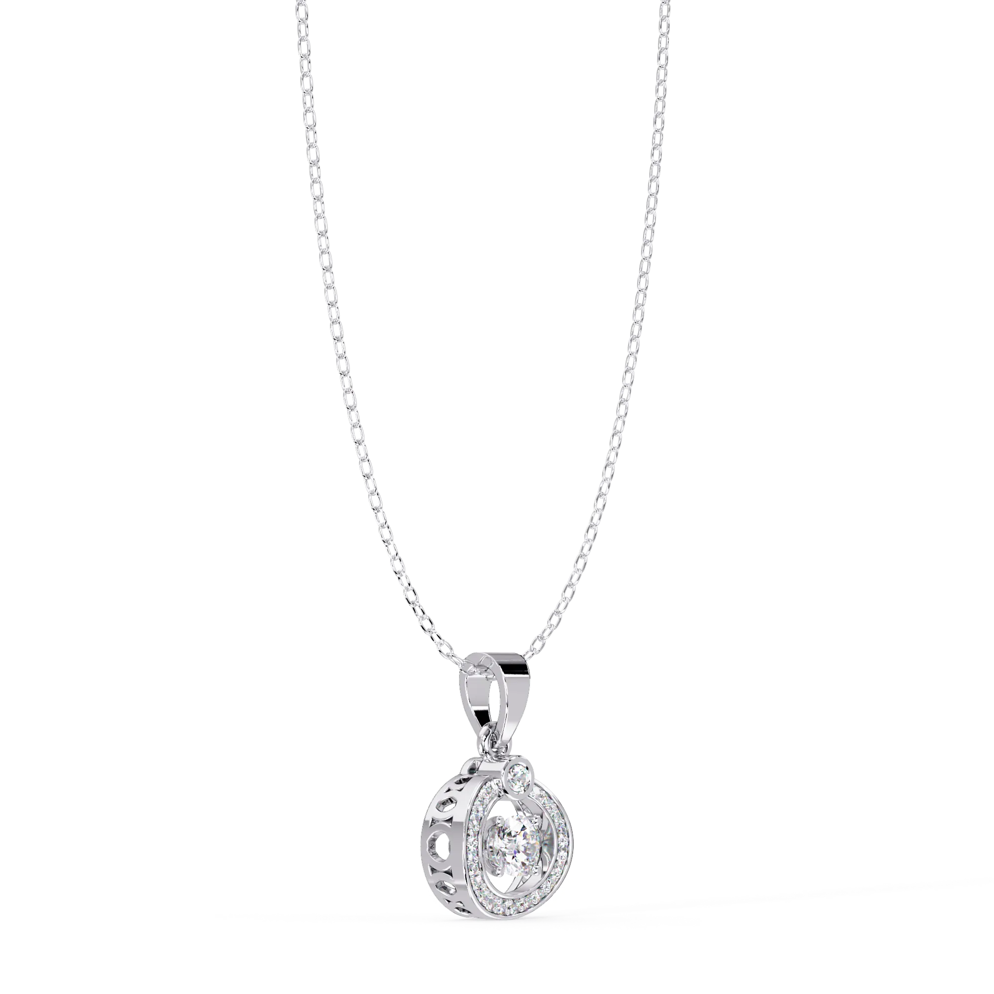 IGI Certified - 0.48 Ct. Lab Grown Diamond (VS/E-F) The Compass of My Heart Pendant