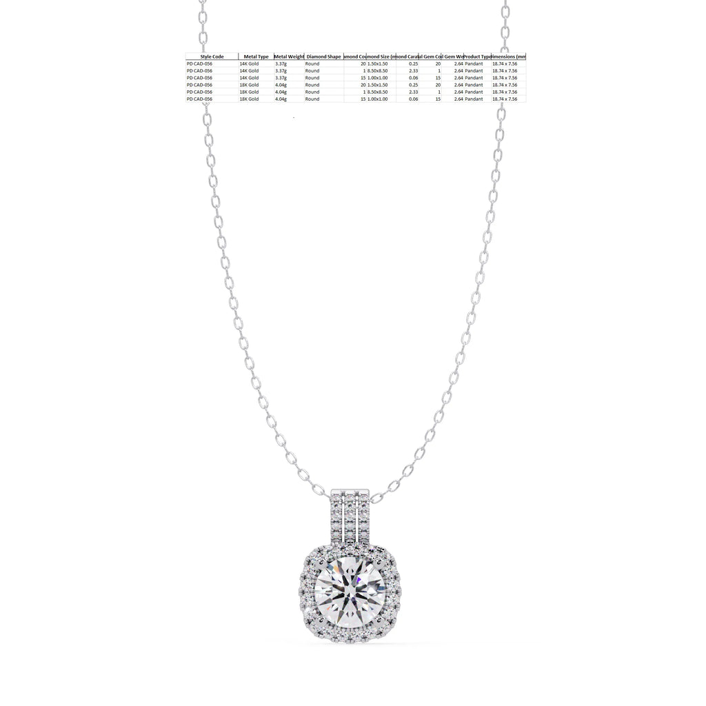 IGI Certified - 2.64 Ct. Lab Grown Diamond (VS/E-F) The Grand Gala Pendant