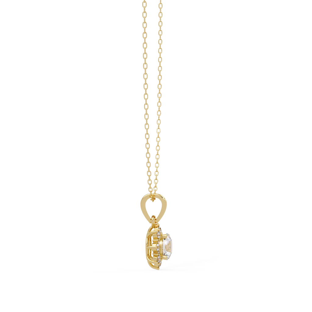 IGI Certified - 1.57 Ct. Lab Grown Diamond (VS/E-F) Sunburst Halo Diamond Pendant