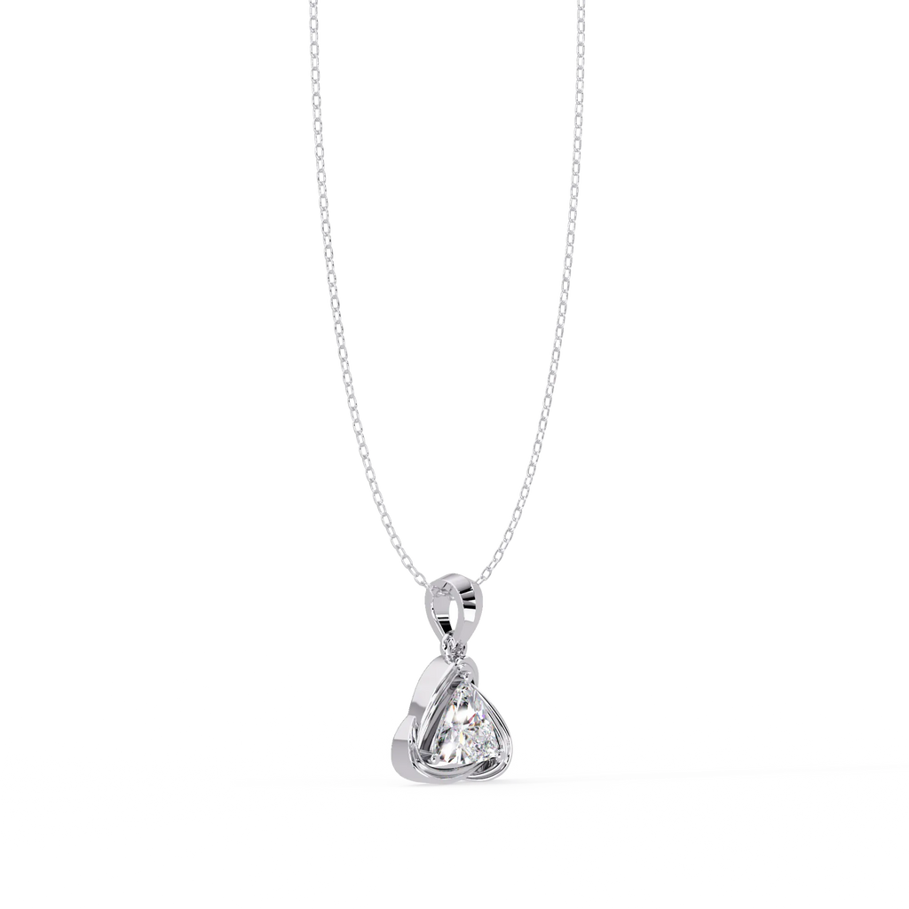 IGI Certified - 1.65 Ct. Lab Grown Diamond (VS/E-F) Triangular Embrace Solitaire Necklace