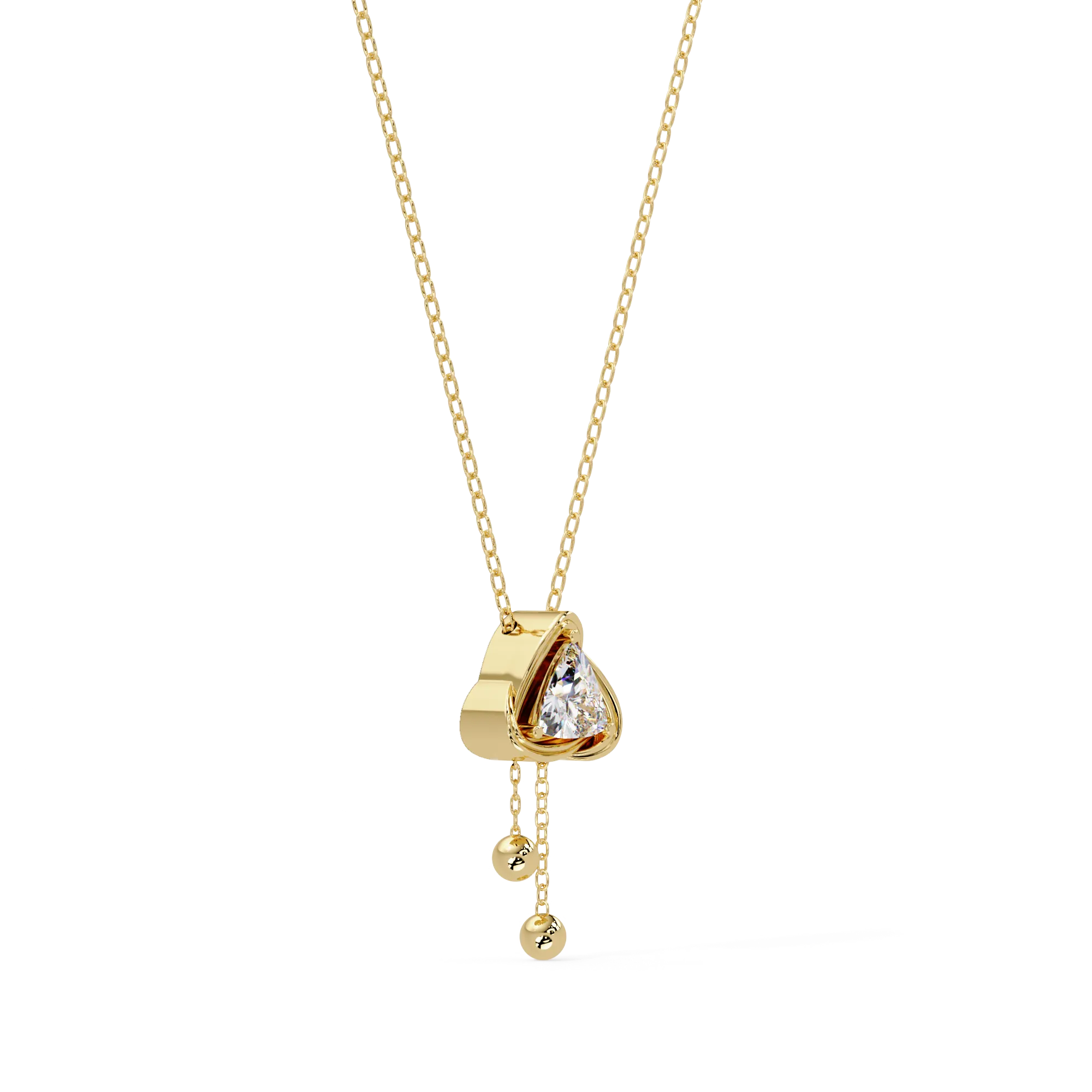 IGI Certified - 1.65 Ct. Lab Grown Diamond (VS/E-F) Celestial Triangle Drop Pendant