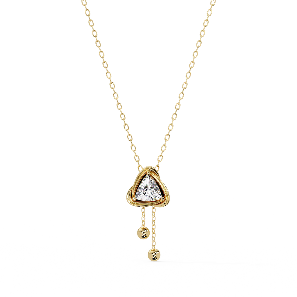 IGI Certified - 1.65 Ct. Lab Grown Diamond (VS/E-F) Celestial Triangle Drop Pendant