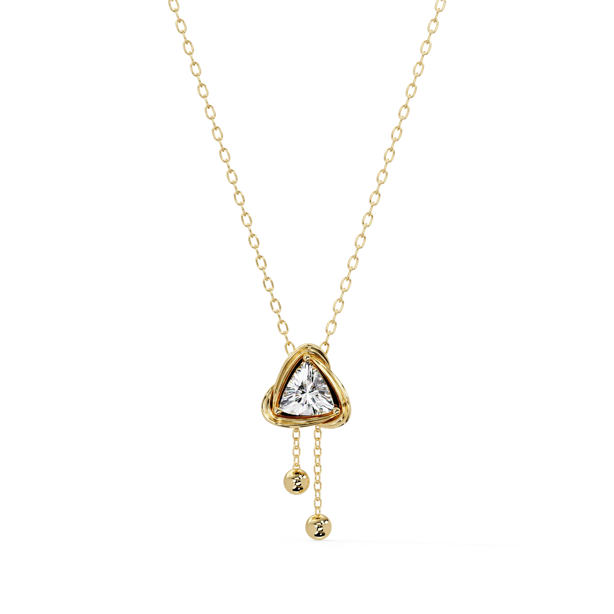 IGI Certified - 1.65 Ct. Lab Grown Diamond (VS/E-F) Celestial Triangle Drop Pendant