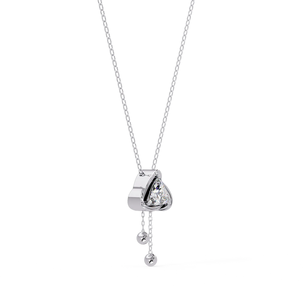 IGI Certified - 1.65 Ct. Lab Grown Diamond (VS/E-F) Celestial Triangle Drop Pendant