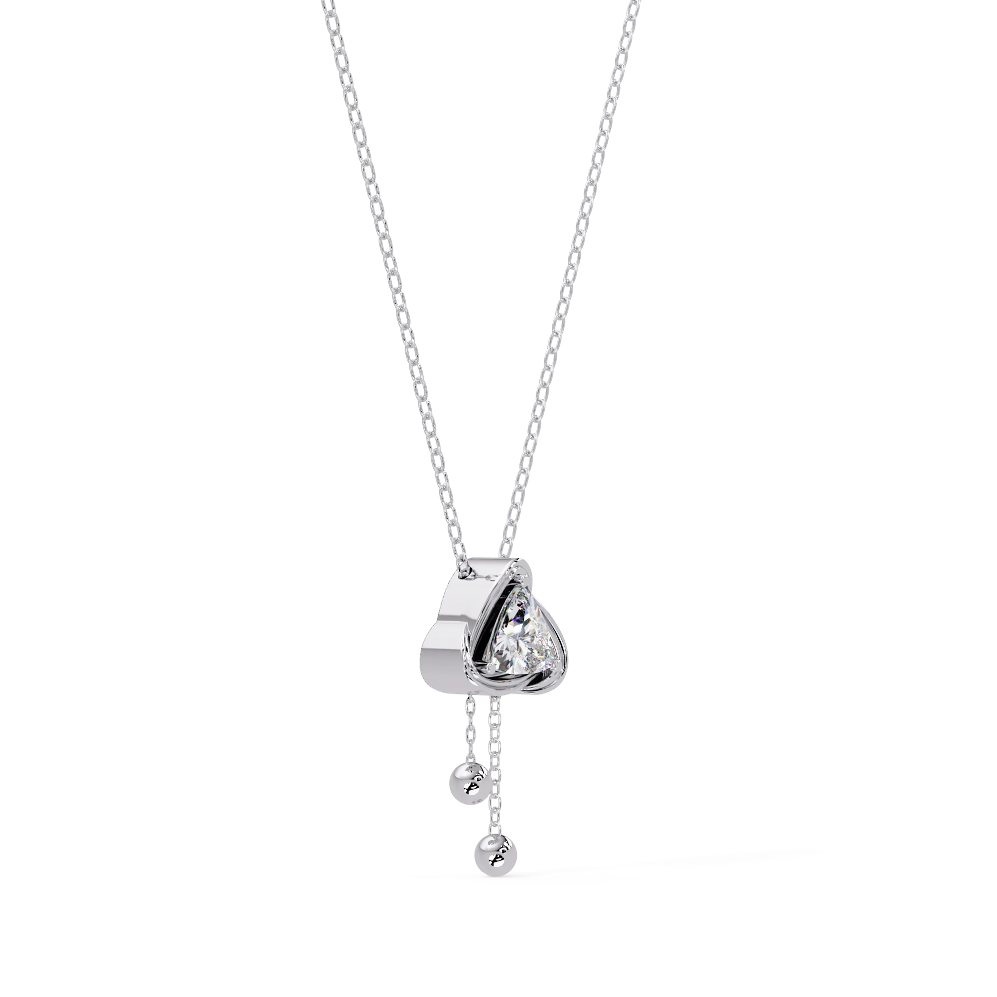 IGI Certified - 1.65 Ct. Lab Grown Diamond (VS/E-F) Celestial Triangle Drop Pendant