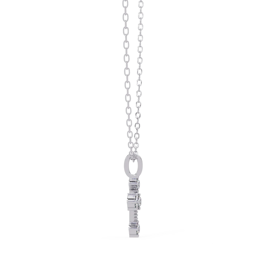 IGI Certified - 0.16 Ct. Lab Grown Diamond (VS/E-F) The Quad-Point Cross Pendant