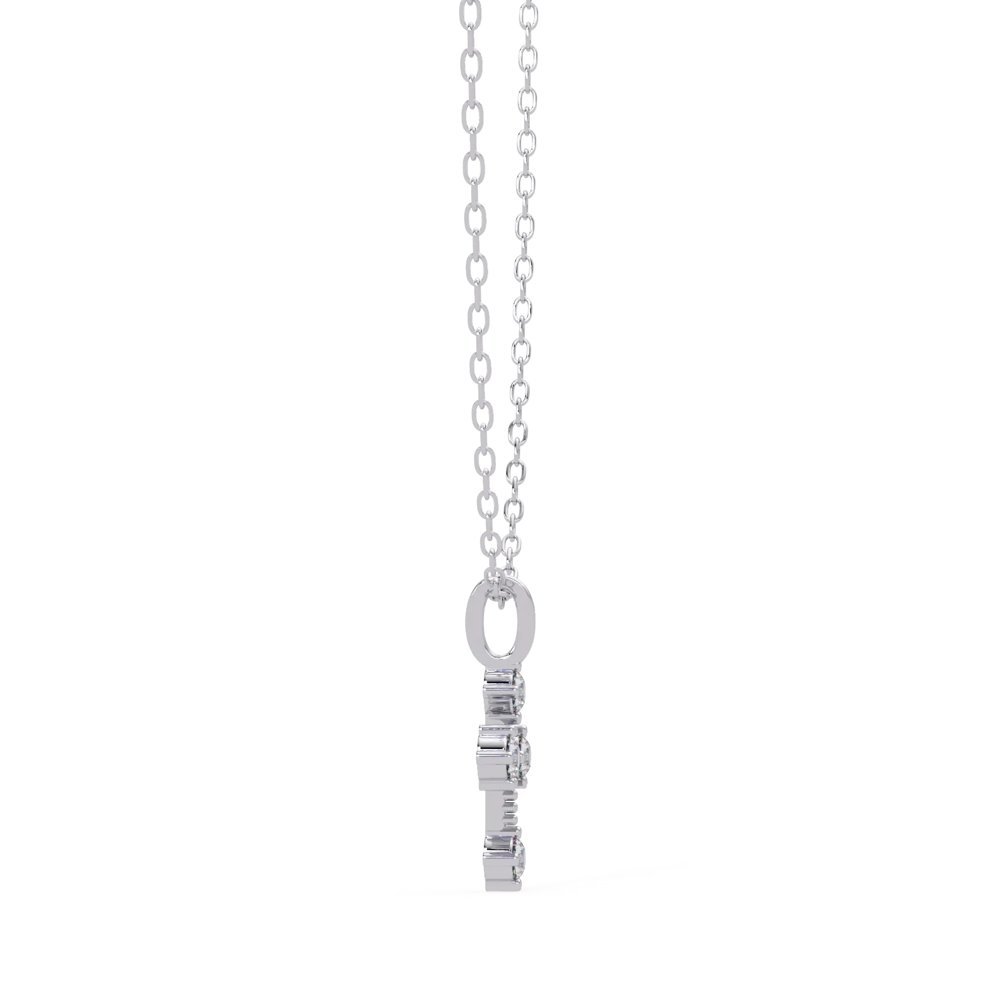 IGI Certified - 0.16 Ct. Lab Grown Diamond (VS/E-F) The Quad-Point Cross Pendant