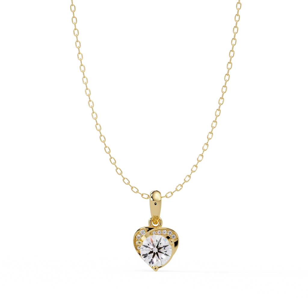 IGI Certified - 1.07 Ct. Lab Grown Diamond (VS/E-F) The Compassion Sparkle Heart Pendant