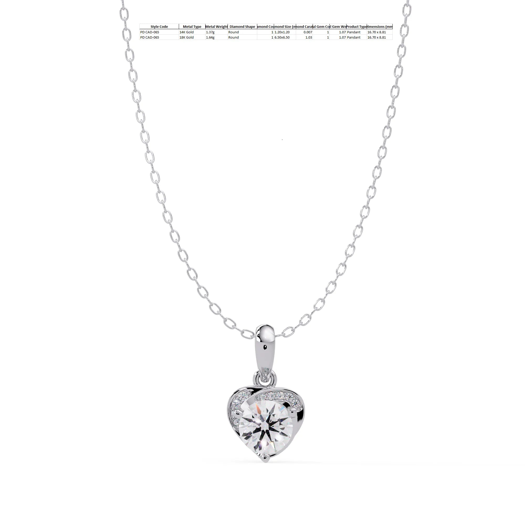 IGI Certified - 1.07 Ct. Lab Grown Diamond (VS/E-F) The Compassion Sparkle Heart Pendant