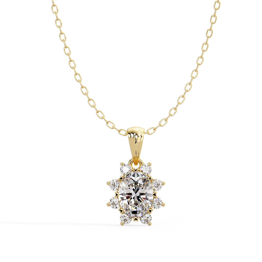 IGI Certified - 1.33 Ct. Lab Grown Diamond (VS/E-F) Timeless Oval Brilliance Pendant