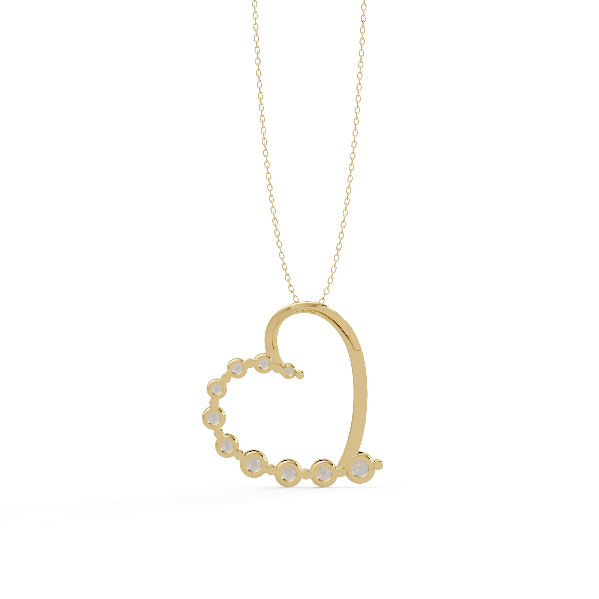 IGI Certified - 1/2 Ct. Lab Grown Diamond (VS/E-F) Graduated Heart Pendant
