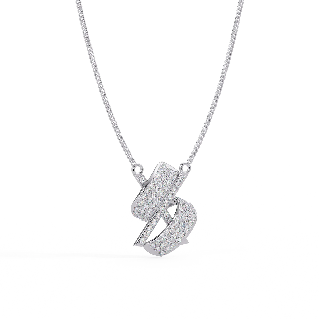 IGI Certified - 1.01  Ct. Lab Grown Diamond (VS/E-F) Intertwined Ribbon Pendant