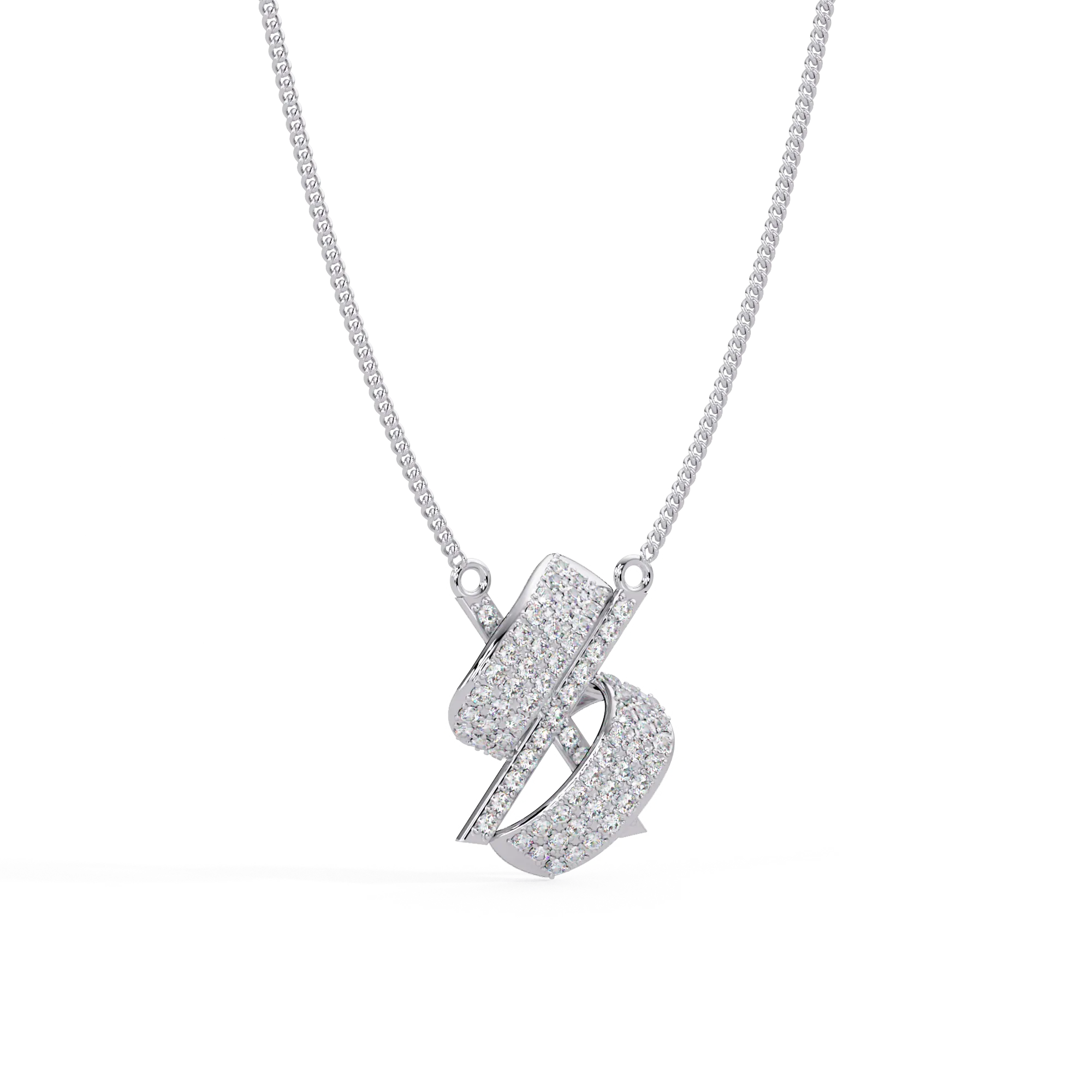 IGI Certified - 1.01  Ct. Lab Grown Diamond (VS/E-F) Intertwined Ribbon Pendant