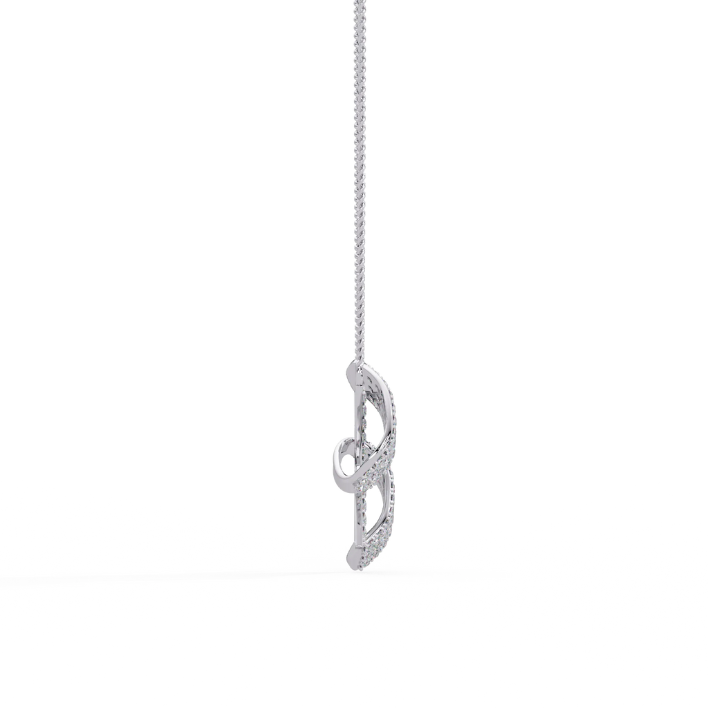 IGI Certified - 1.01  Ct. Lab Grown Diamond (VS/E-F) Intertwined Ribbon Pendant