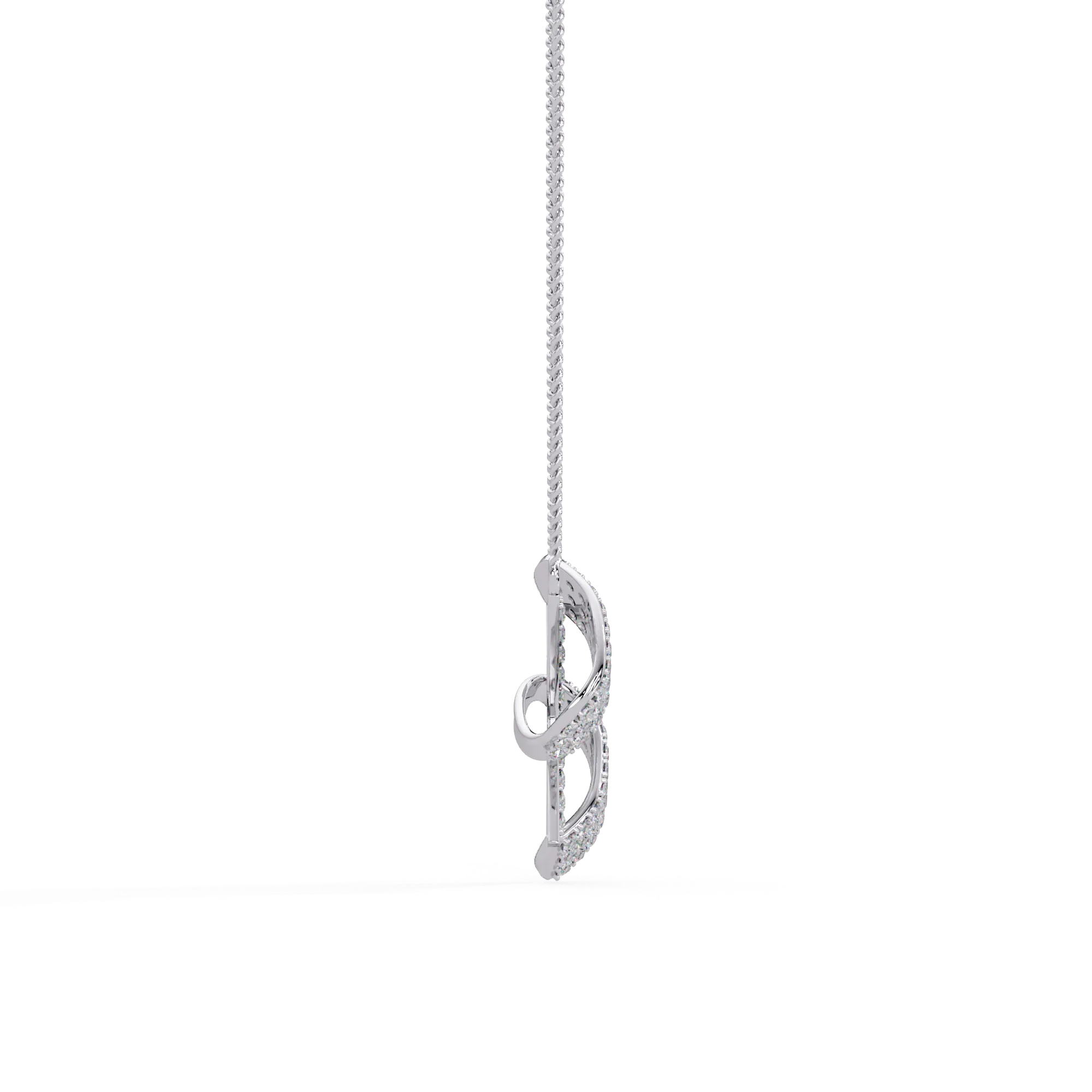 IGI Certified - 1.01  Ct. Lab Grown Diamond (VS/E-F) Intertwined Ribbon Pendant