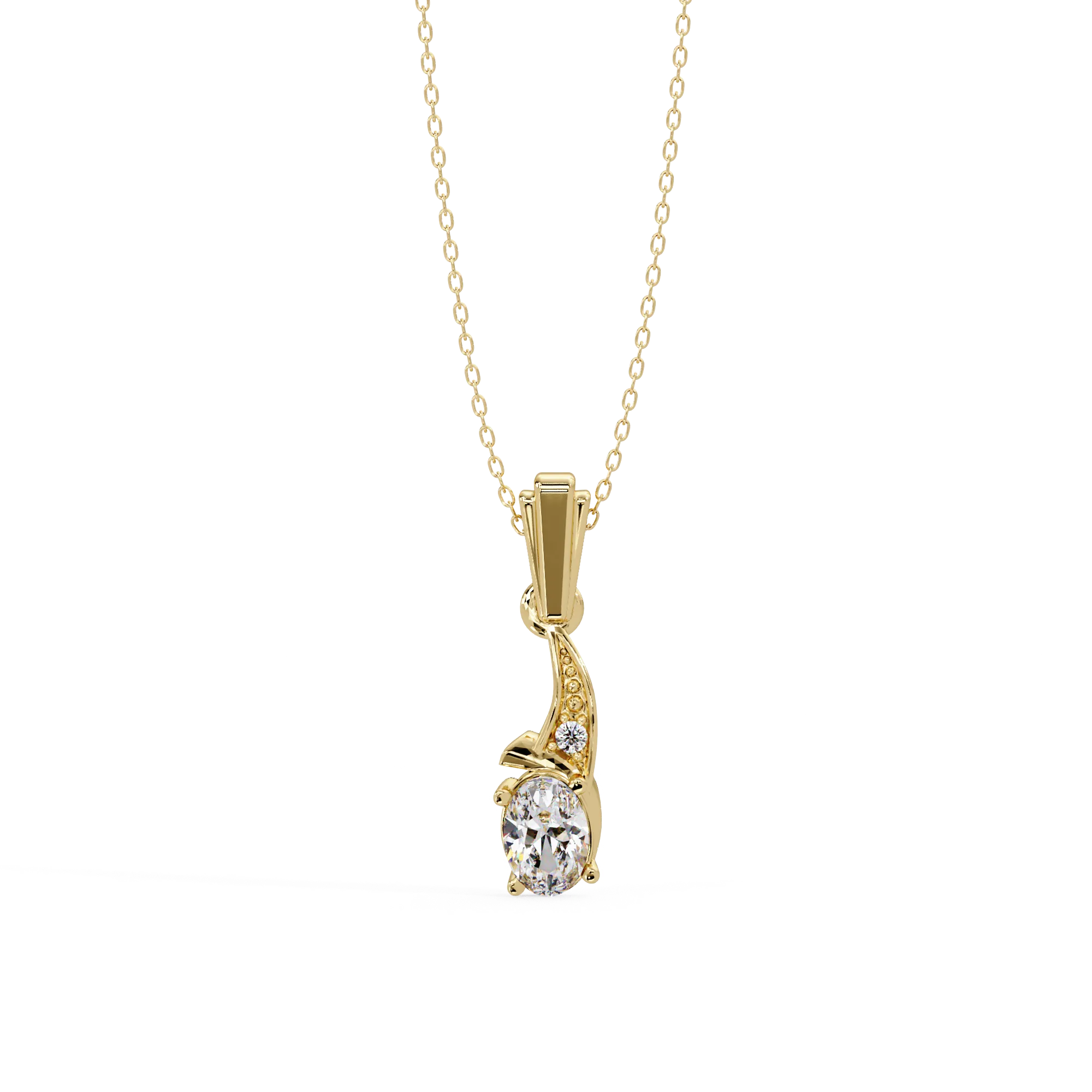 IGI Certified - 0.36 Ct. Lab Grown Diamond (VS/E-F) Waterfall Solitaire Diamond Pendant