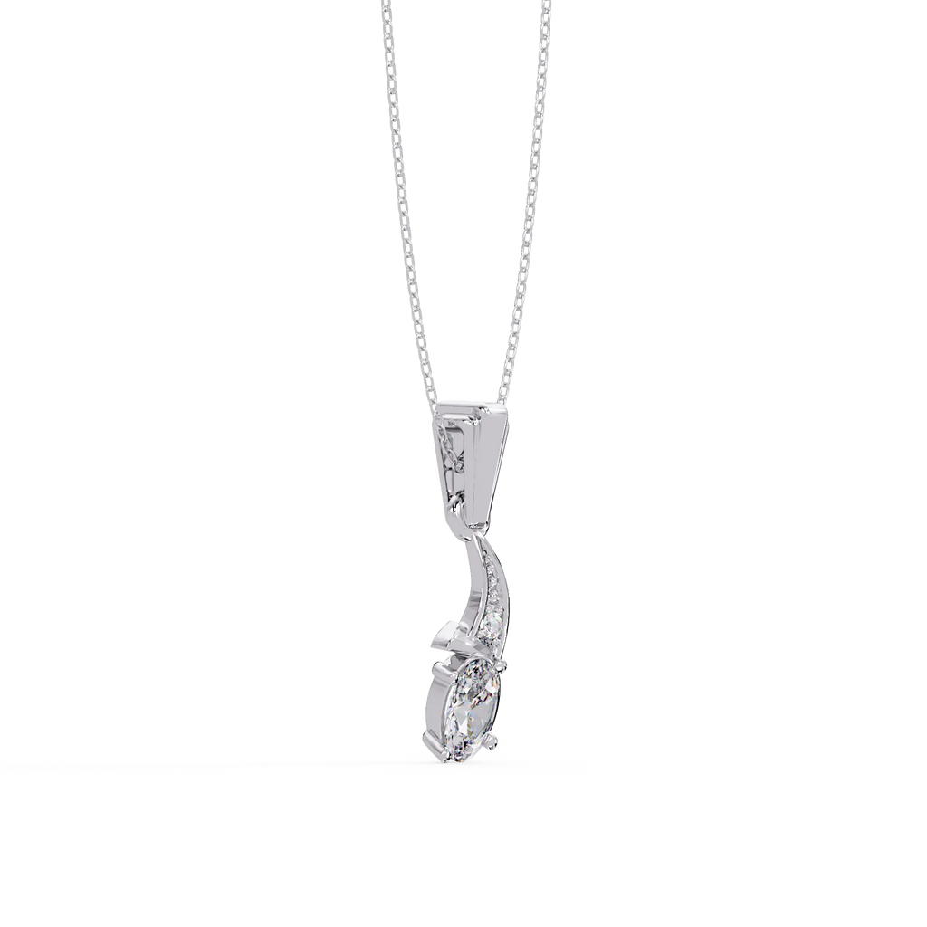 IGI Certified - 0.36 Ct. Lab Grown Diamond (VS/E-F) Waterfall Solitaire Diamond Pendant