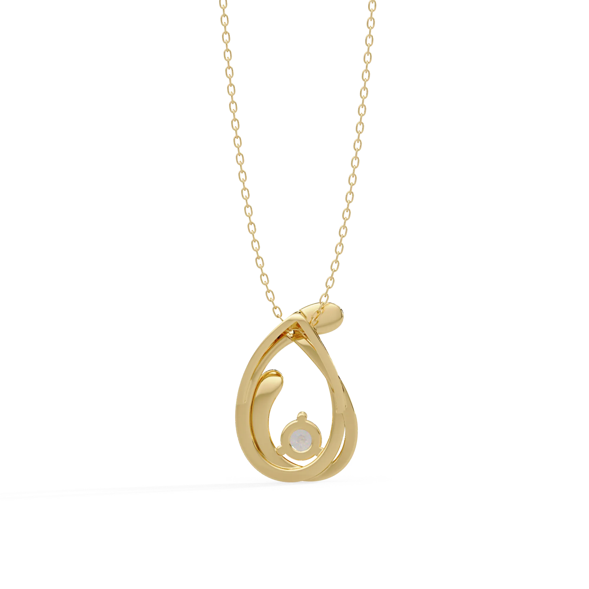 IGI Certified - 0.16 Ct. Lab Grown Diamond (VS/E-F) Nested Brilliance Pendant