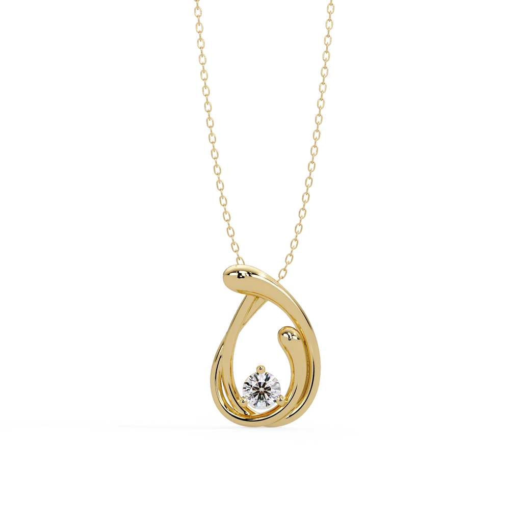 IGI Certified - 0.16 Ct. Lab Grown Diamond (VS/E-F) Nested Brilliance Pendant
