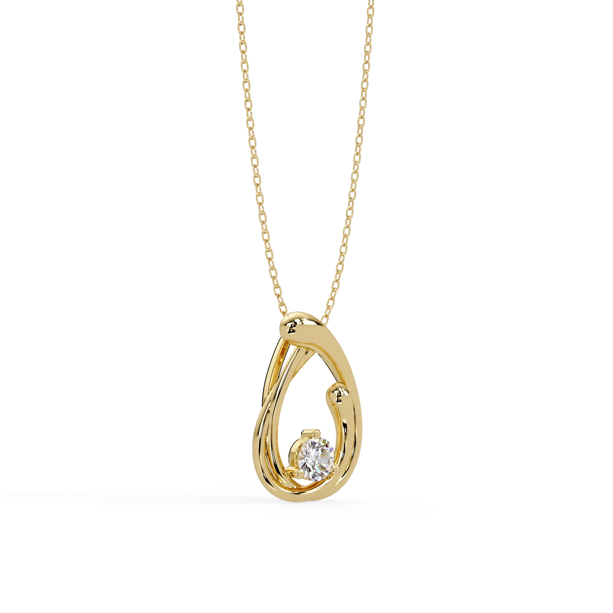 IGI Certified - 0.16 Ct. Lab Grown Diamond (VS/E-F) Nested Brilliance Pendant
