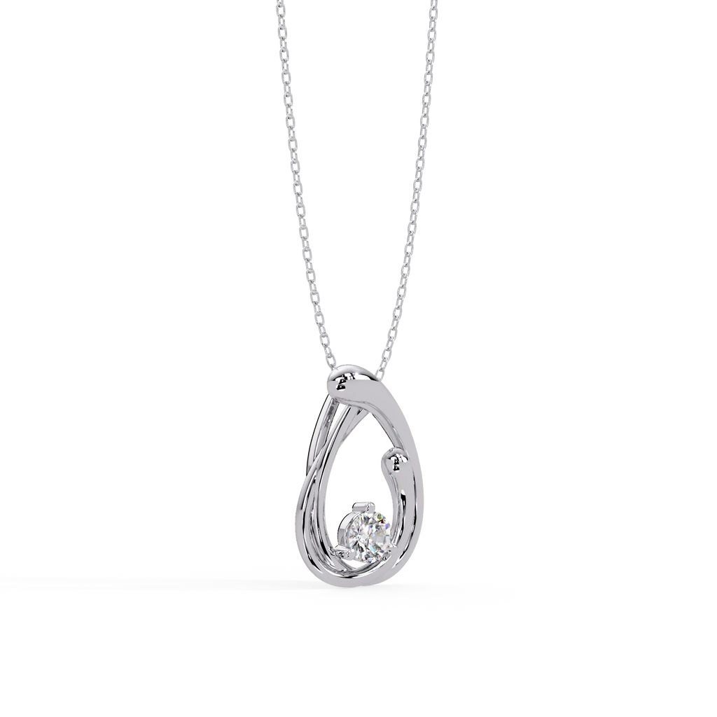 IGI Certified - 0.16 Ct. Lab Grown Diamond (VS/E-F) Nested Brilliance Pendant