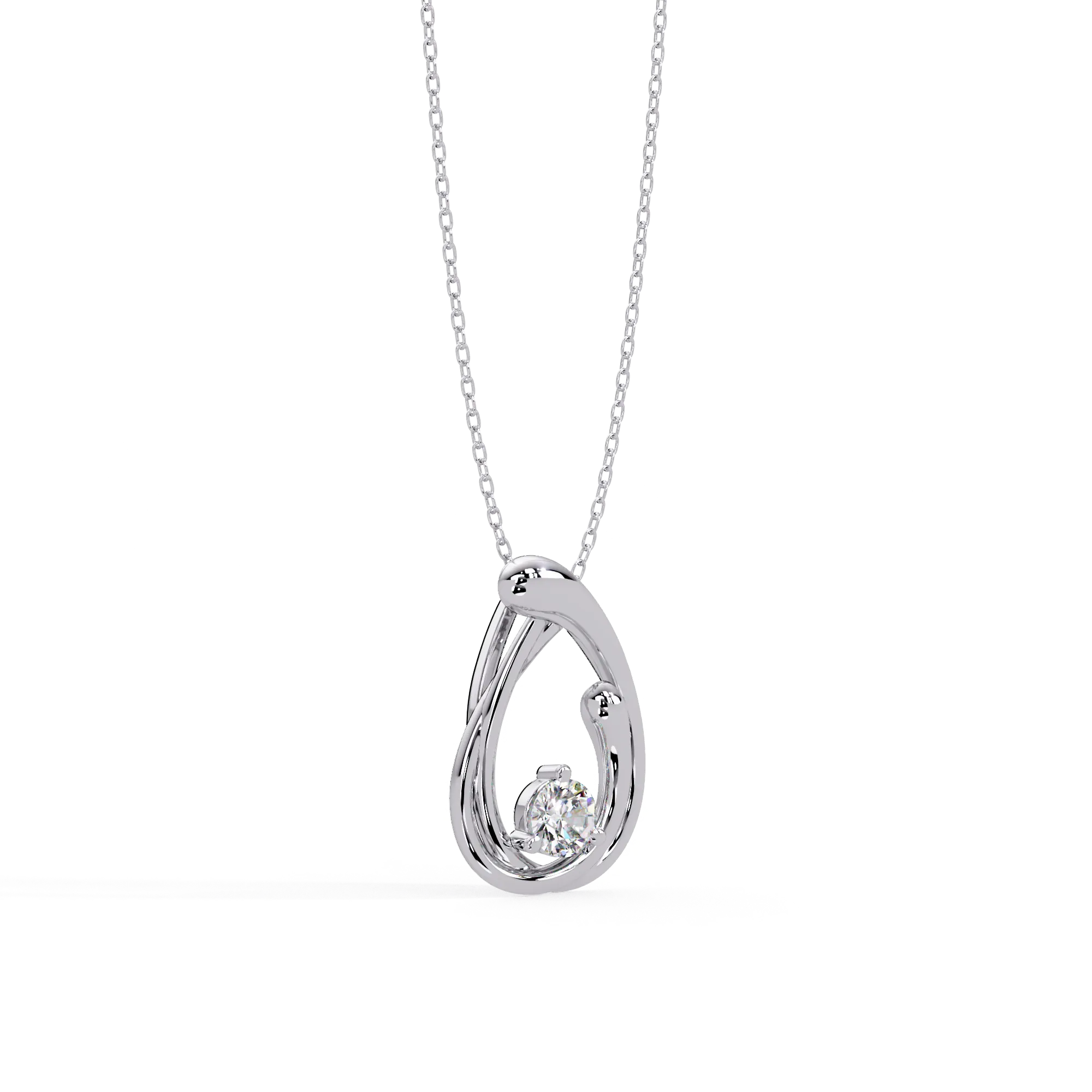 IGI Certified - 0.16 Ct. Lab Grown Diamond (VS/E-F) Nested Brilliance Pendant