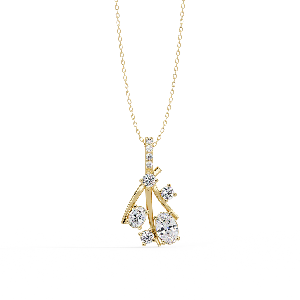 IGI Certified - 0.70 Ct. Lab Grown Diamond (VS/E-F) Scattered Stars Pendant