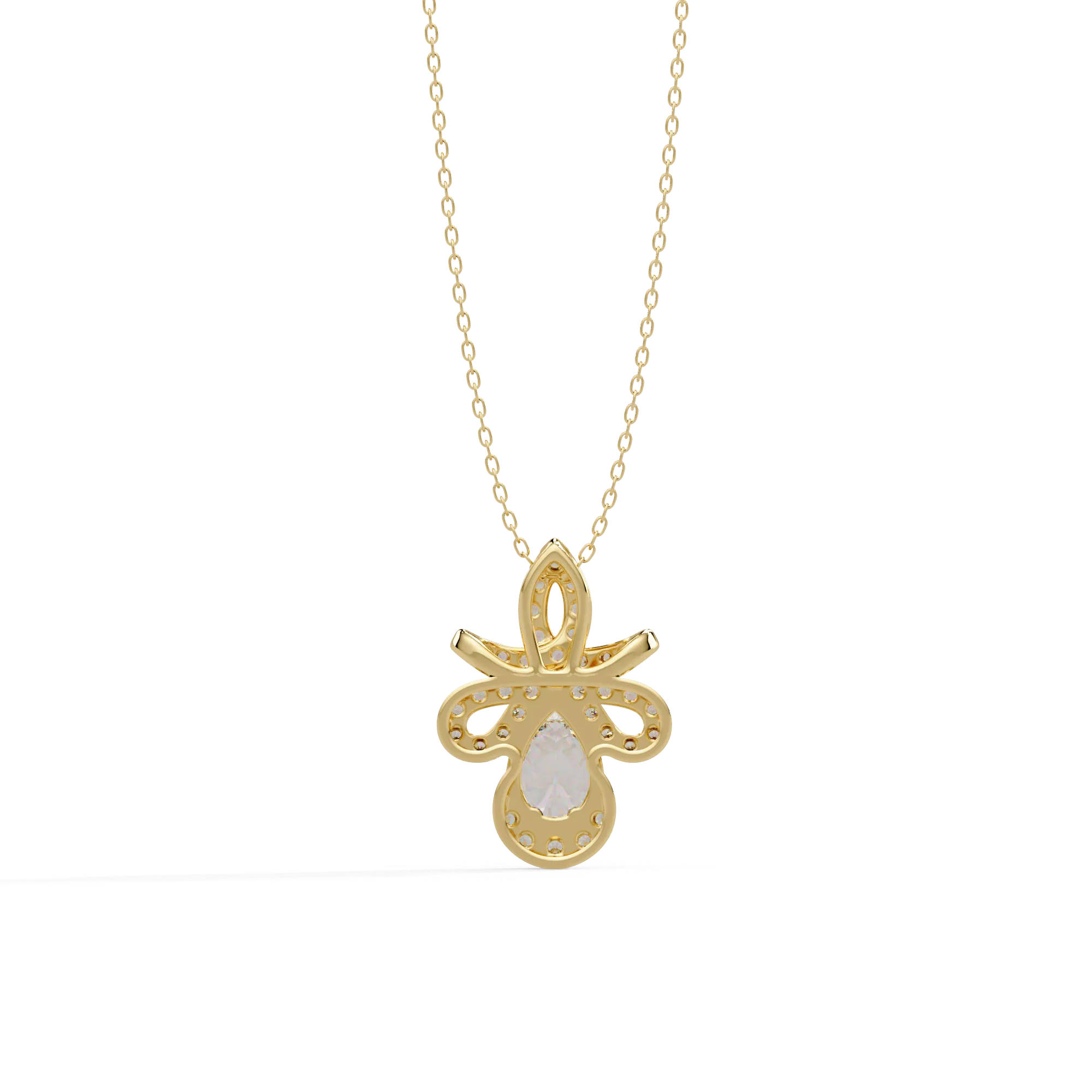 IGI Certified - 0.80 Ct. Lab Grown Diamond (VS/E-F) French Royalty Pendant