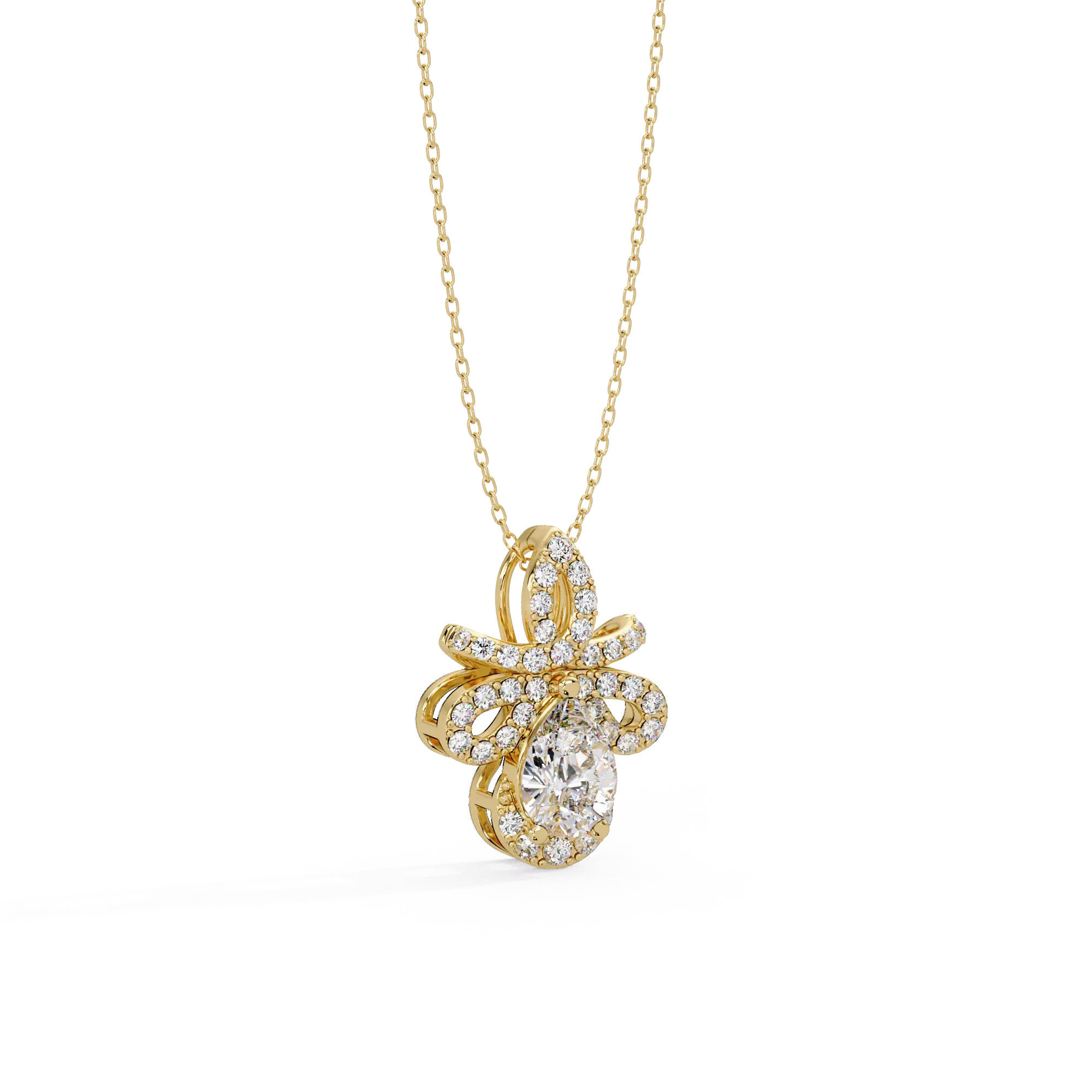IGI Certified - 0.80 Ct. Lab Grown Diamond (VS/E-F) French Royalty Pendant