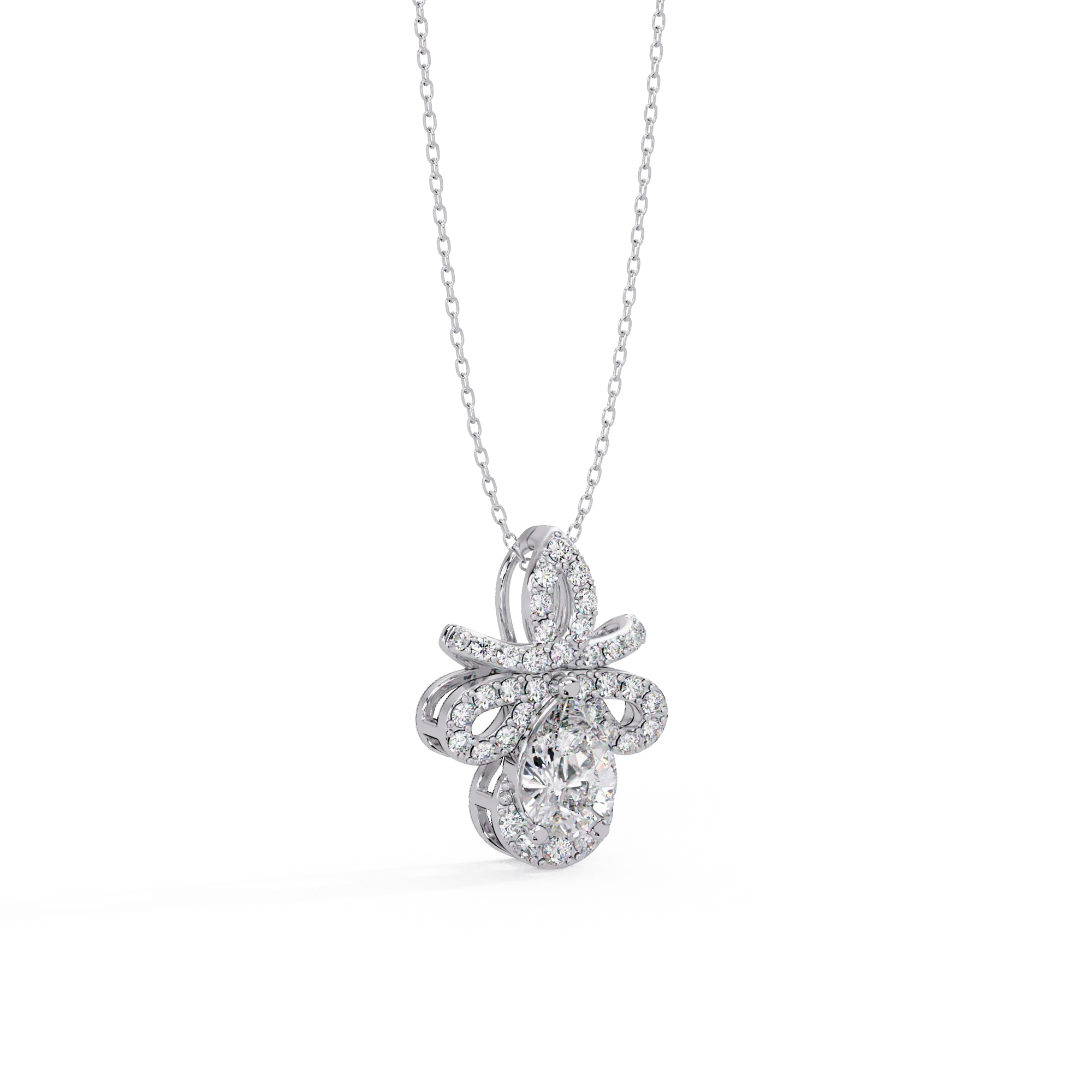 IGI Certified - 0.80 Ct. Lab Grown Diamond (VS/E-F) French Royalty Pendant