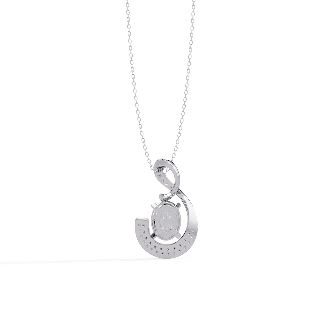 IGI Certified - 1.34 Ct. Lab Grown Diamond (VS/E-F) Sculptural Wave Pendant
