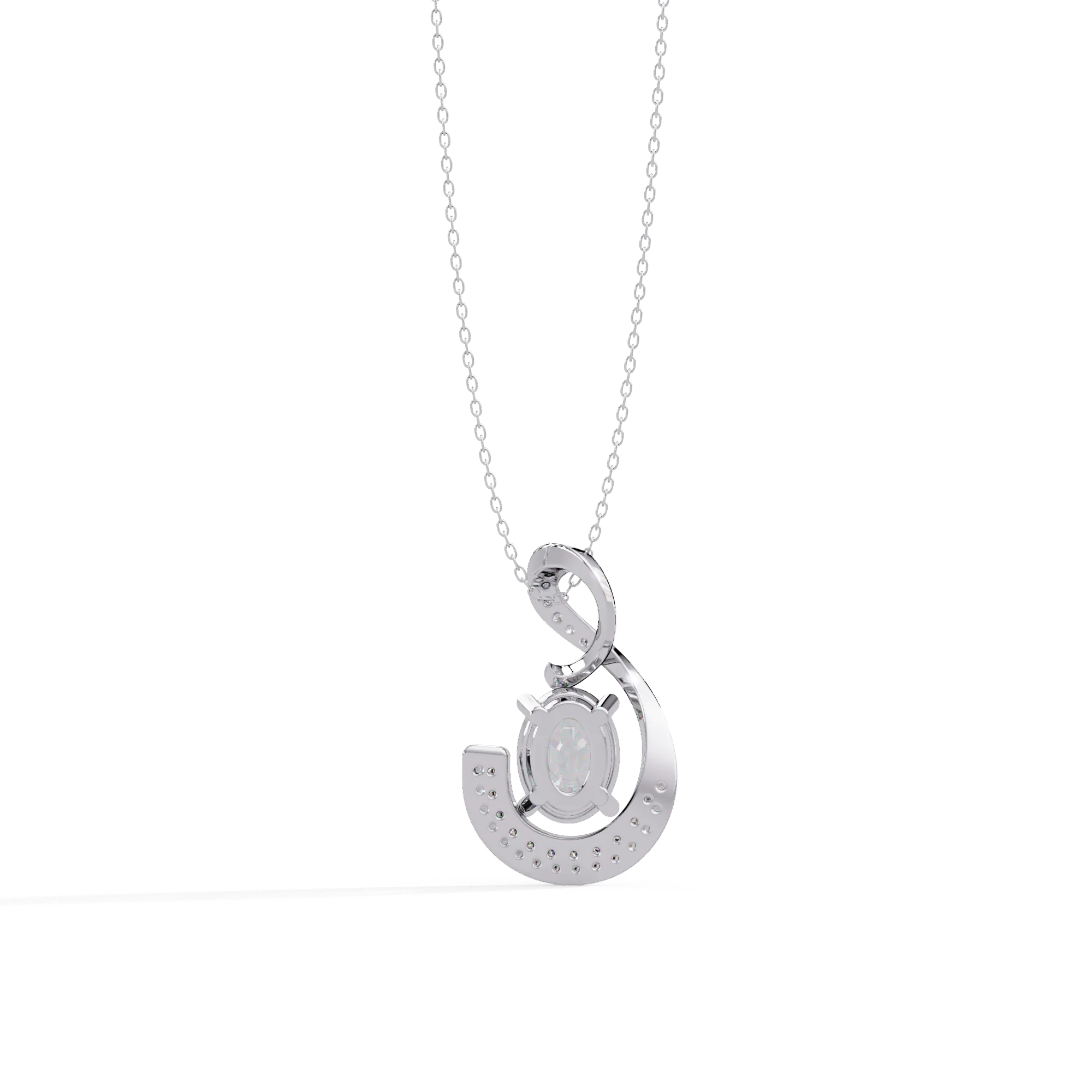 IGI Certified - 1.34 Ct. Lab Grown Diamond (VS/E-F) Sculptural Wave Pendant