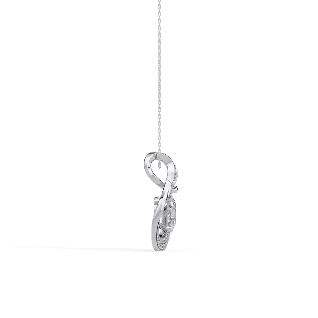 IGI Certified - 1.34 Ct. Lab Grown Diamond (VS/E-F) Sculptural Wave Pendant