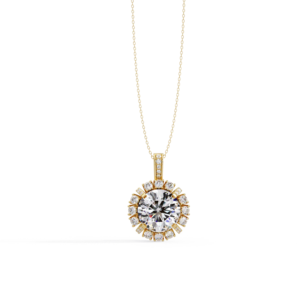 IGI Certified - 7 Ct. Lab Grown Diamond (VS/E-F) Radiant Crown Pendant