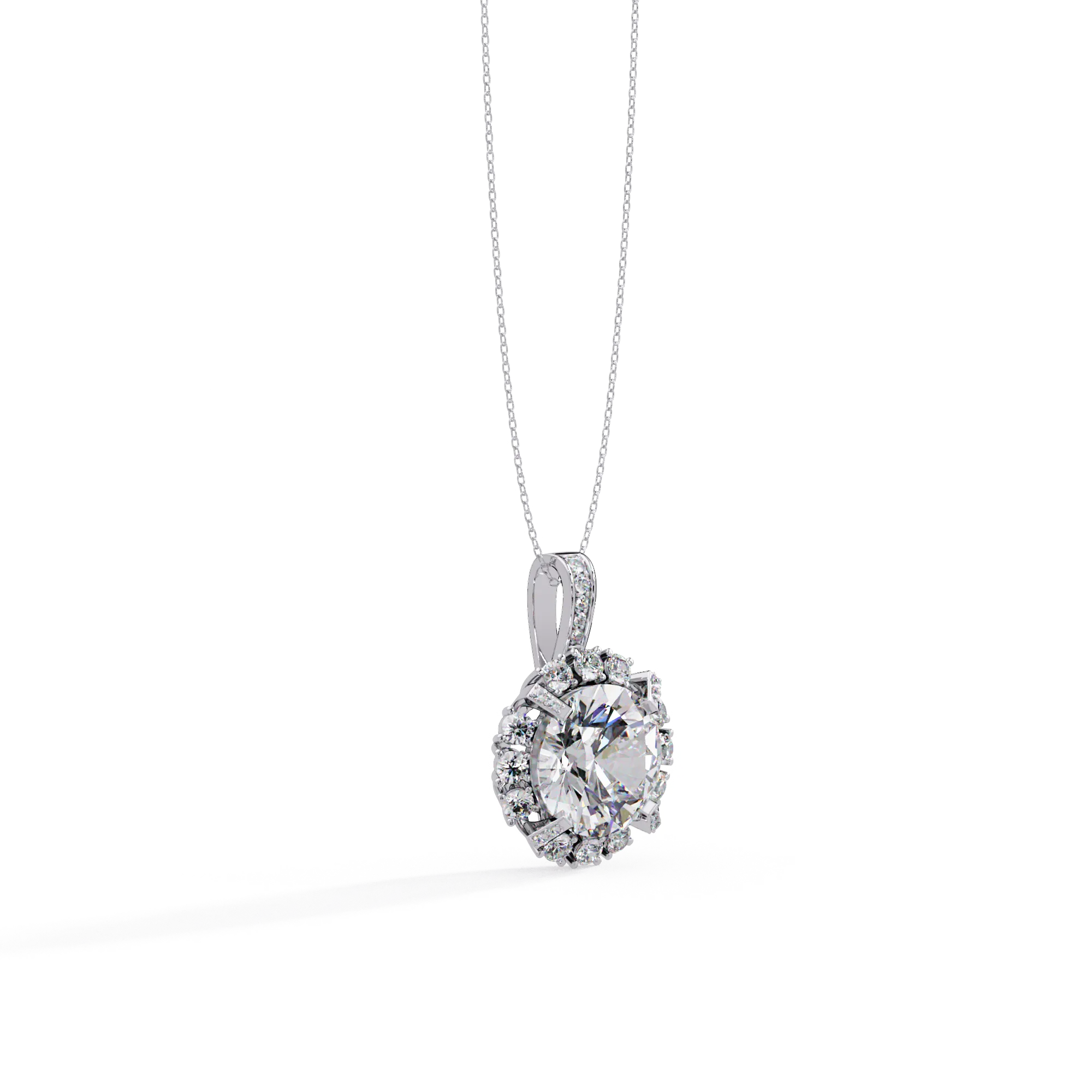 IGI Certified - 7 Ct. Lab Grown Diamond (VS/E-F) Radiant Crown Pendant